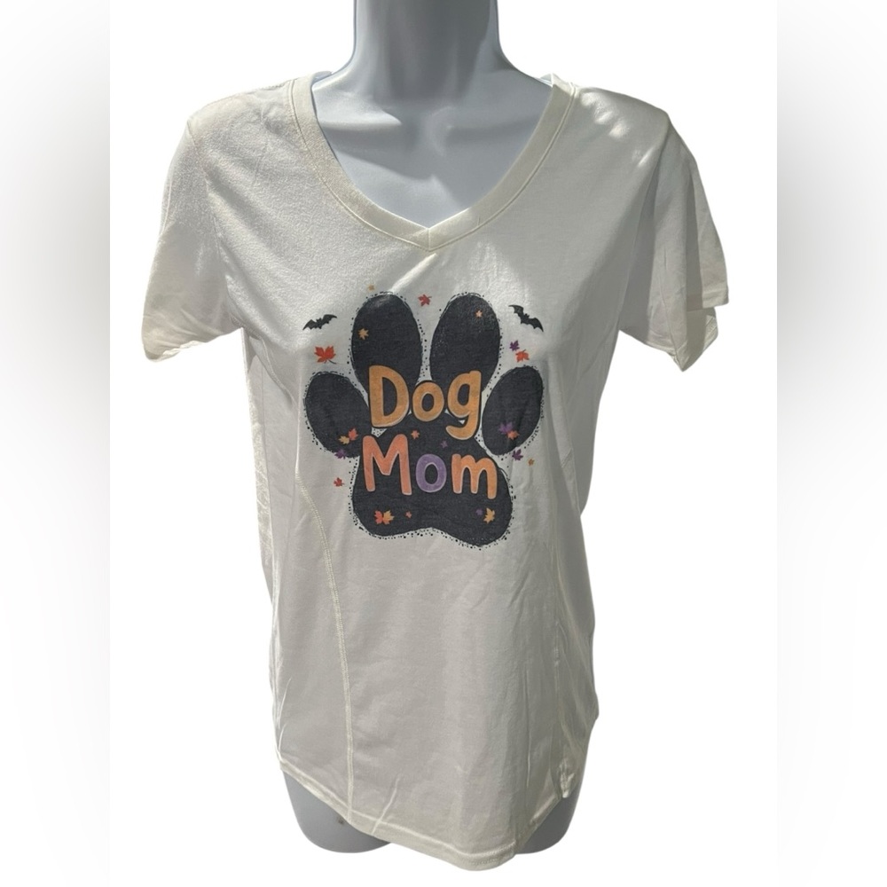 Halloween Dog Mom Shirt – Paw Print Graphic – Handmade - NWOT